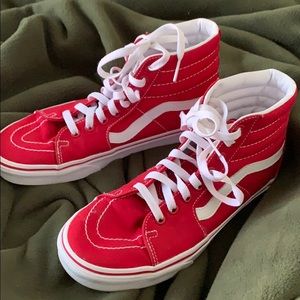 brand new high top red vans